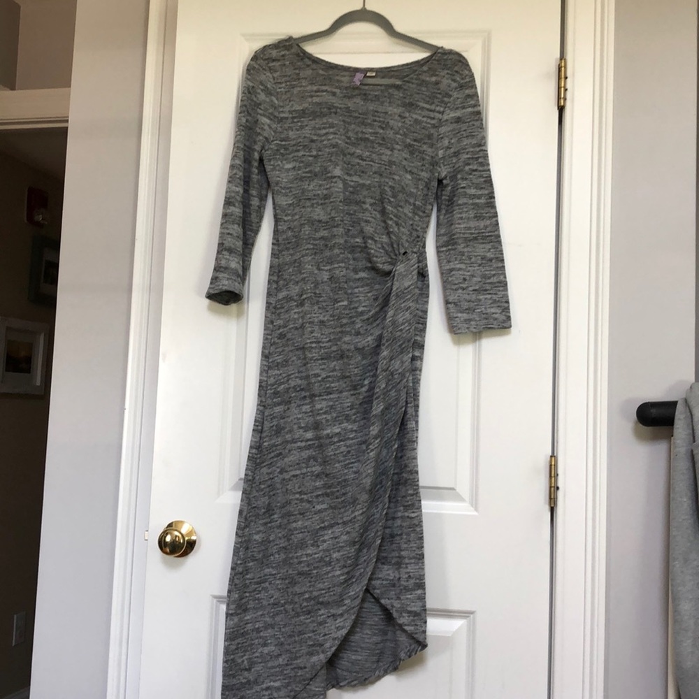 Grey sweater dress